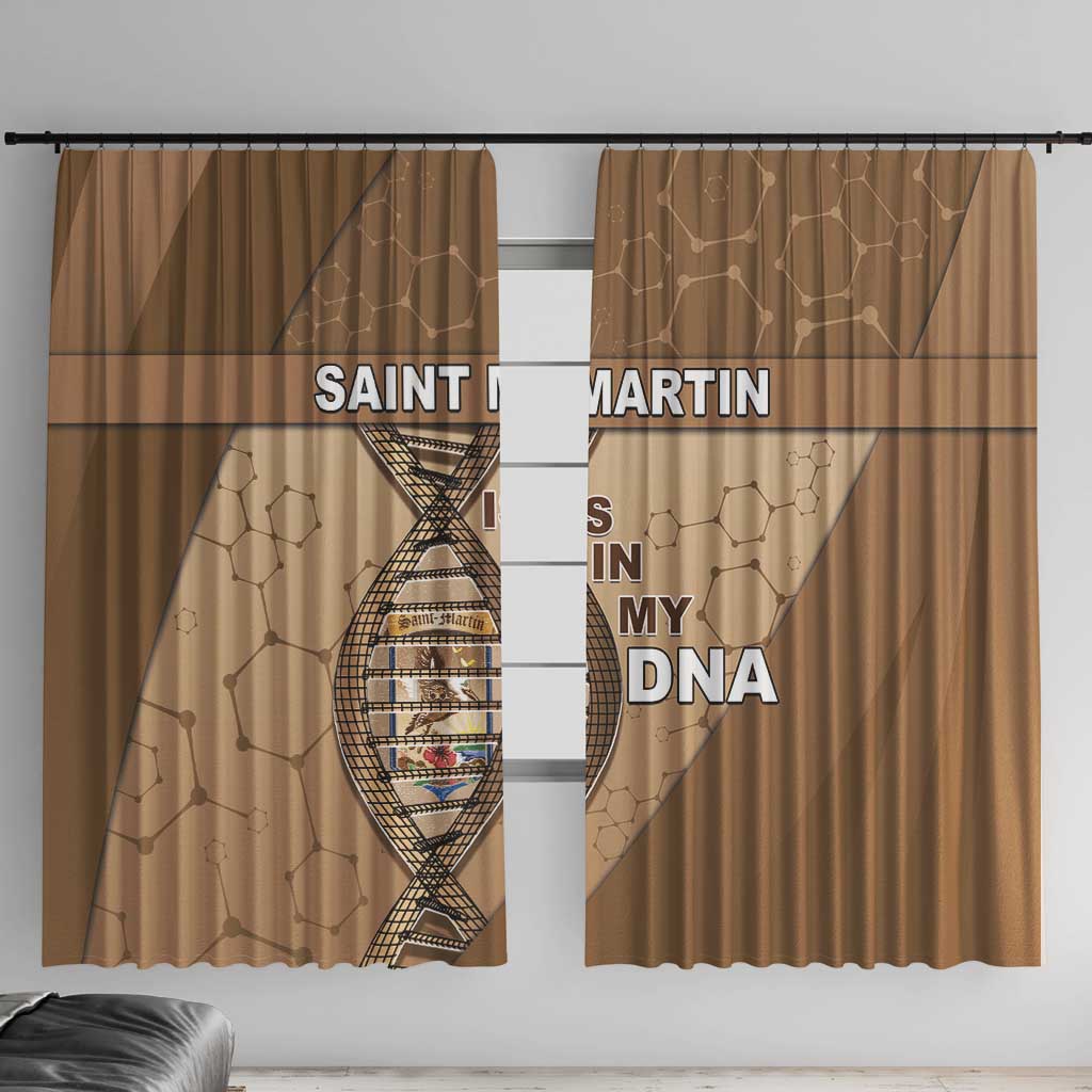 Saint Martin Is In My DNA Window Curtain - Wonder Print Shop