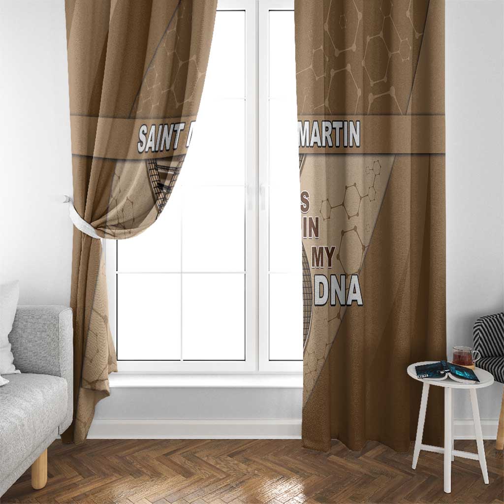 Saint Martin Is In My DNA Window Curtain - Wonder Print Shop