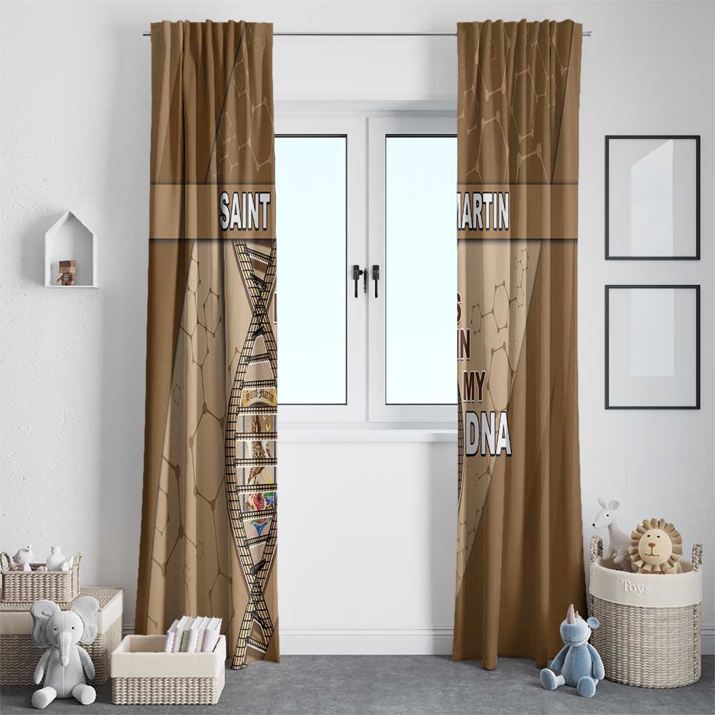 Saint Martin Is In My DNA Window Curtain - Wonder Print Shop