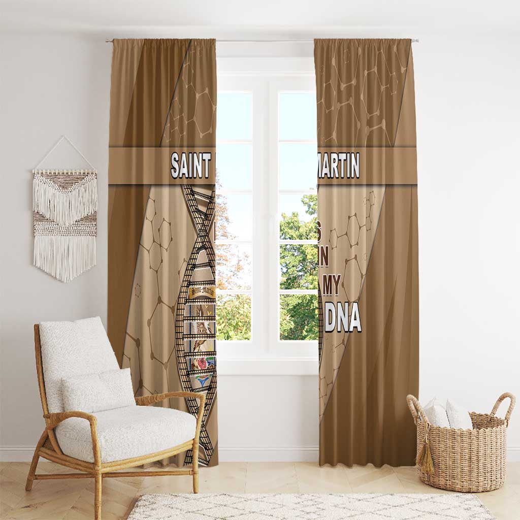 Saint Martin Is In My DNA Window Curtain - Wonder Print Shop