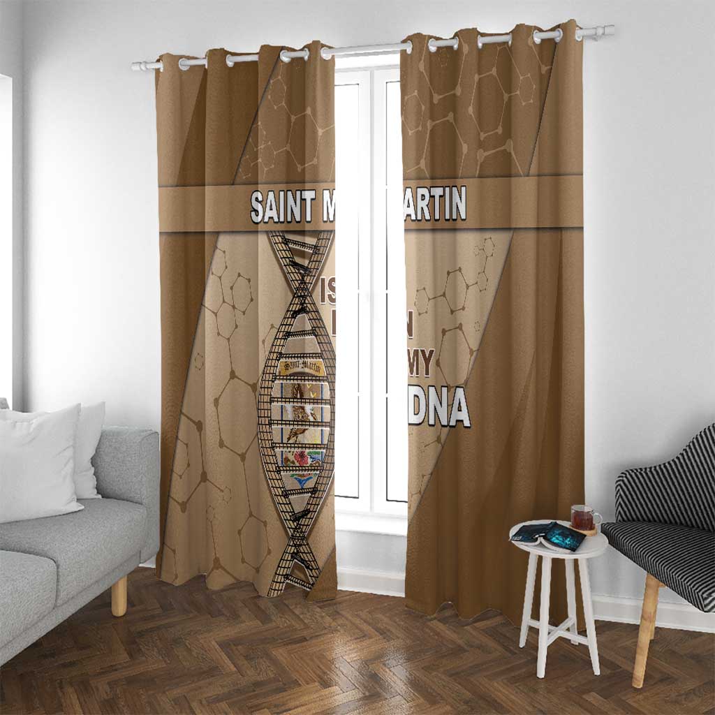 Saint Martin Is In My DNA Window Curtain - Wonder Print Shop