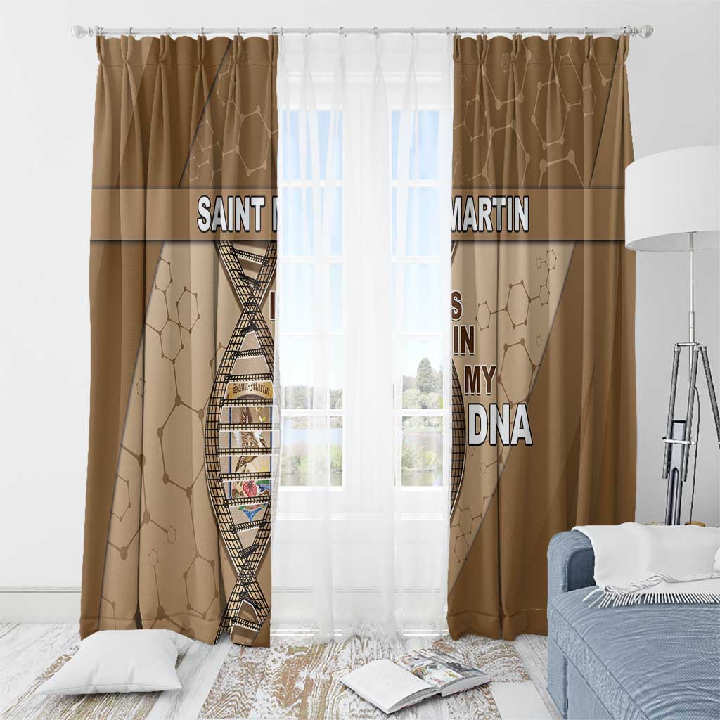 Saint Martin Is In My DNA Window Curtain - Wonder Print Shop