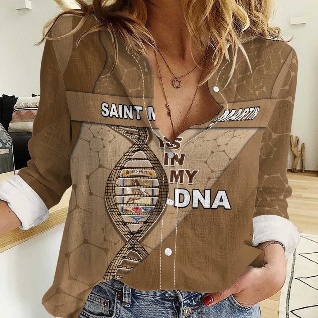 Saint Martin Is In My DNA Women Casual Shirt - Wonder Print Shop