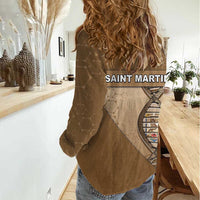 Saint Martin Is In My DNA Women Casual Shirt - Wonder Print Shop