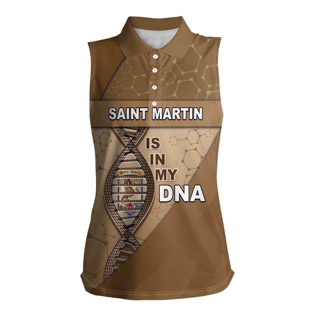 Saint Martin Is In My DNA Women Sleeveless Polo Shirt - Wonder Print Shop