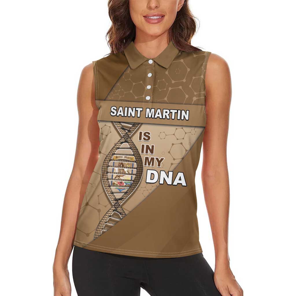 Saint Martin Is In My DNA Women Sleeveless Polo Shirt - Wonder Print Shop