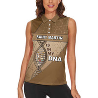 Saint Martin Is In My DNA Women Sleeveless Polo Shirt - Wonder Print Shop
