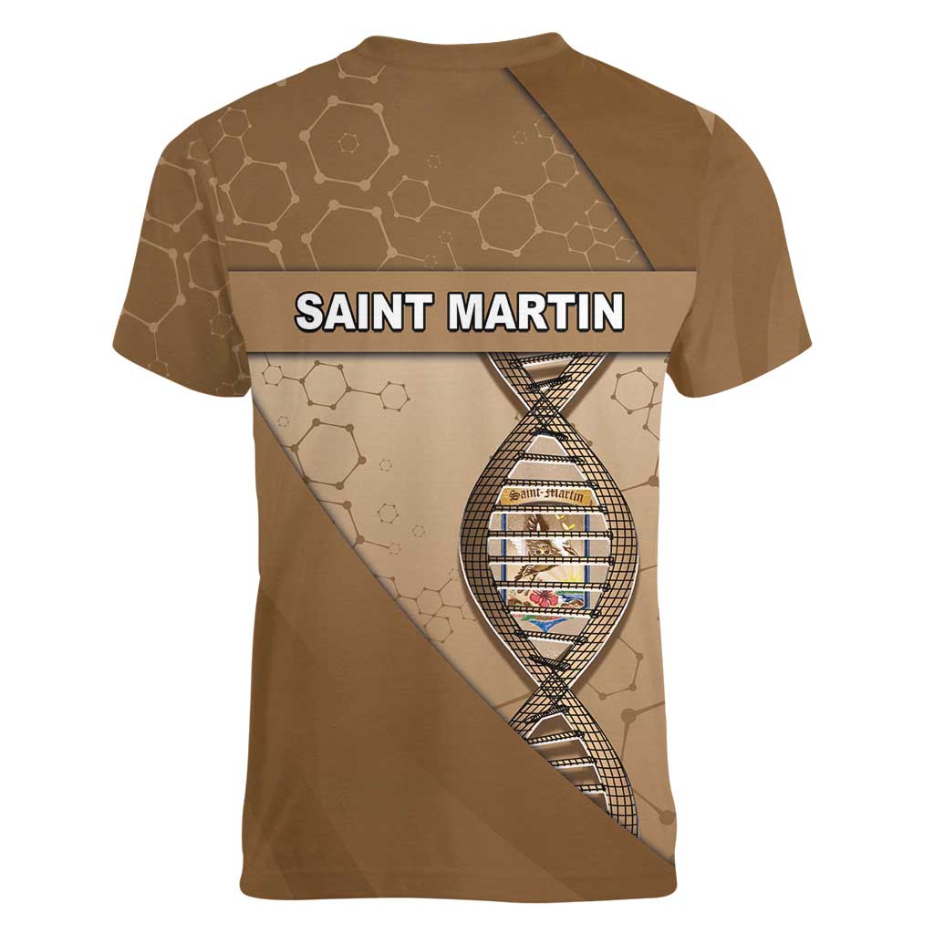 Saint Martin Is In My DNA Women V-Neck T-Shirt - Wonder Print Shop