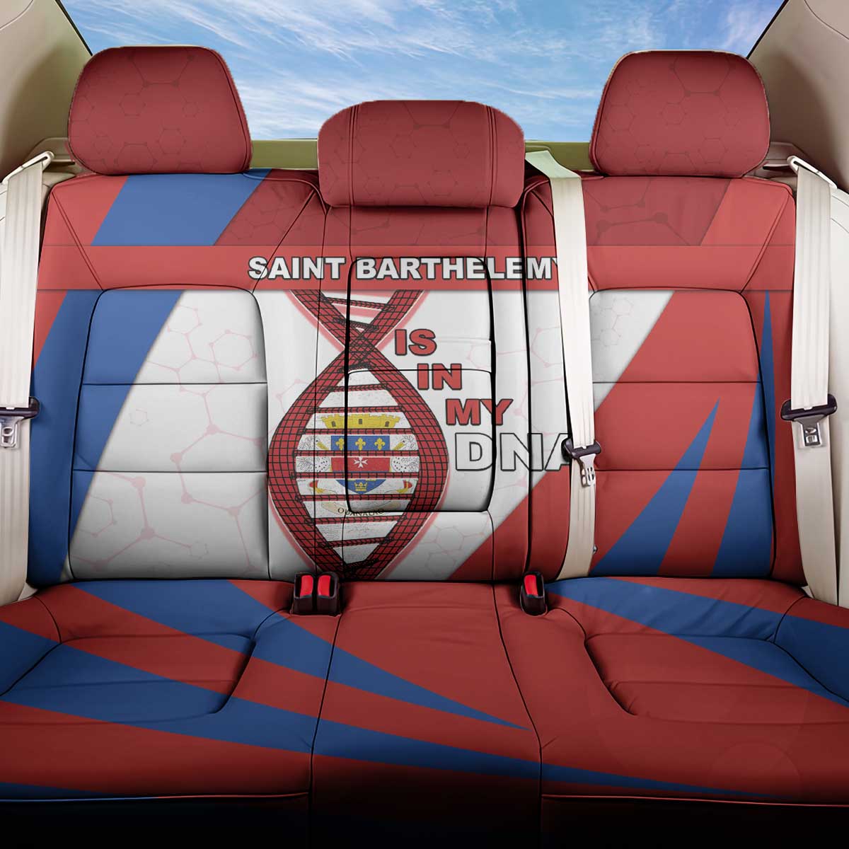 Saint Barthelemy Is In My DNA Back Car Seat Cover - Wonder Print Shop