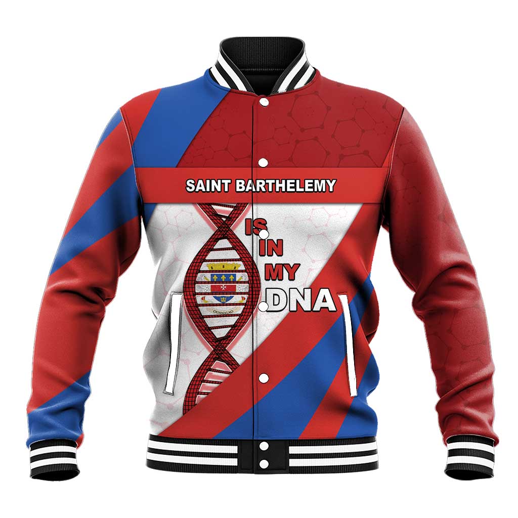 Saint Barthelemy Is In My DNA Baseball Jacket - Wonder Print Shop
