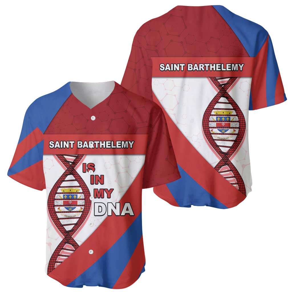 Saint Barthelemy Is In My DNA Baseball Jersey - Wonder Print Shop