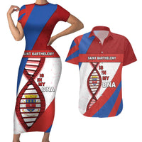 Saint Barthelemy Is In My DNA Couples Matching Short Sleeve Bodycon Dress and Hawaiian Shirt - Wonder Print Shop