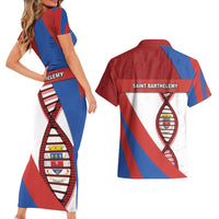 Saint Barthelemy Is In My DNA Couples Matching Short Sleeve Bodycon Dress and Hawaiian Shirt - Wonder Print Shop