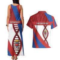 Saint Barthelemy Is In My DNA Couples Matching Tank Maxi Dress and Hawaiian Shirt - Wonder Print Shop