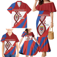 Saint Barthelemy Is In My DNA Family Matching Mermaid Dress and Hawaiian Shirt - Wonder Print Shop