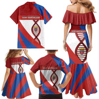 Saint Barthelemy Is In My DNA Family Matching Mermaid Dress and Hawaiian Shirt - Wonder Print Shop