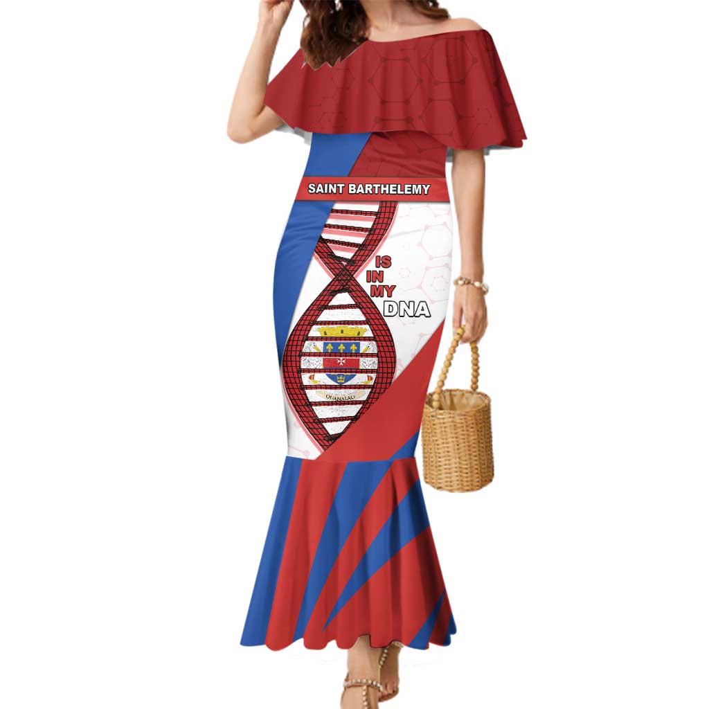 Saint Barthelemy Is In My DNA Family Matching Mermaid Dress and Hawaiian Shirt - Wonder Print Shop