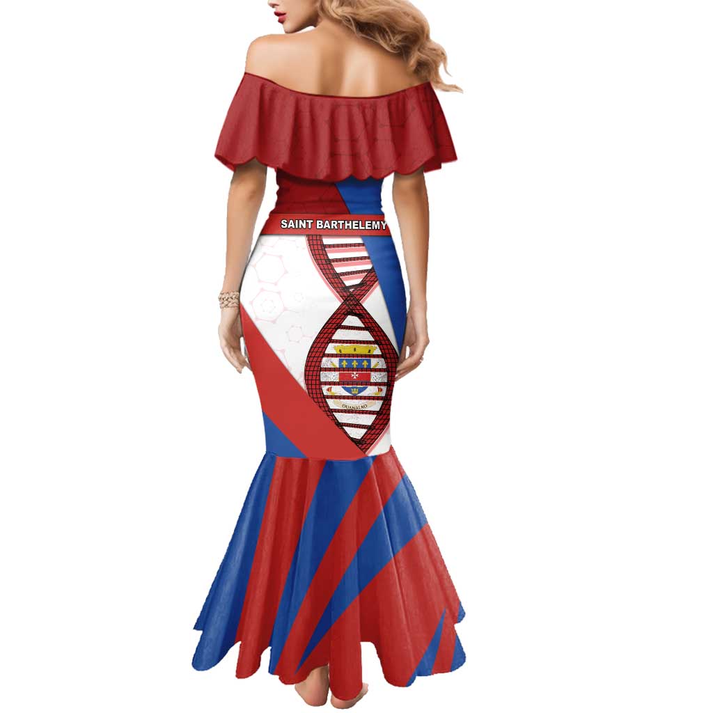 Saint Barthelemy Is In My DNA Family Matching Mermaid Dress and Hawaiian Shirt - Wonder Print Shop