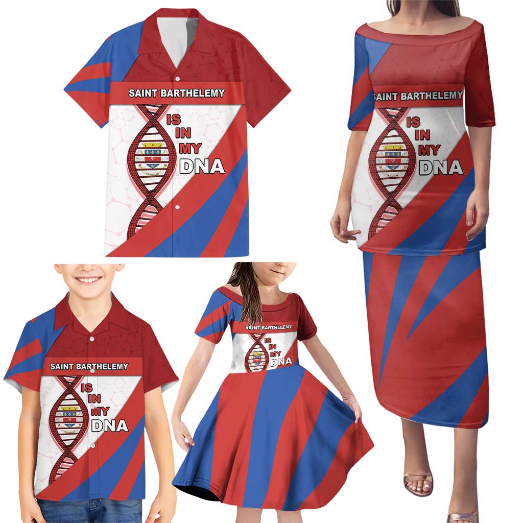 Saint Barthelemy Is In My DNA Family Matching Puletasi and Hawaiian Shirt - Wonder Print Shop