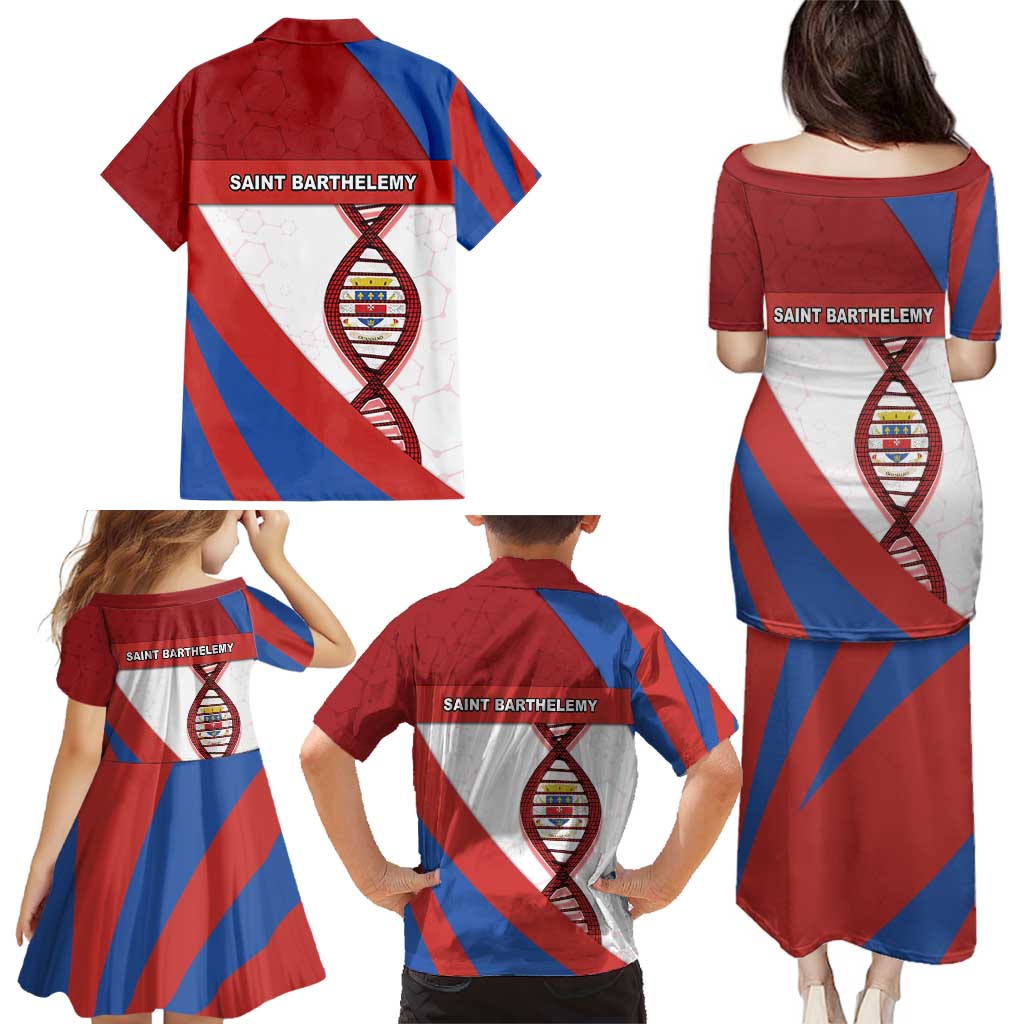Saint Barthelemy Is In My DNA Family Matching Puletasi and Hawaiian Shirt - Wonder Print Shop