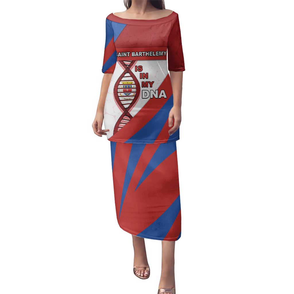 Saint Barthelemy Is In My DNA Family Matching Puletasi and Hawaiian Shirt - Wonder Print Shop