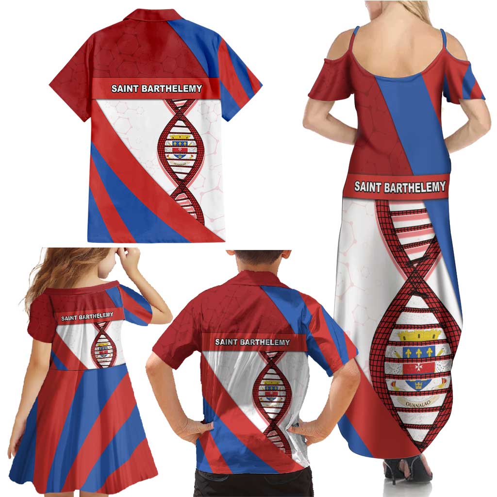 Saint Barthelemy Is In My DNA Family Matching Summer Maxi Dress and Hawaiian Shirt - Wonder Print Shop