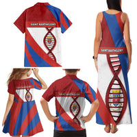 Saint Barthelemy Is In My DNA Family Matching Tank Maxi Dress and Hawaiian Shirt - Wonder Print Shop