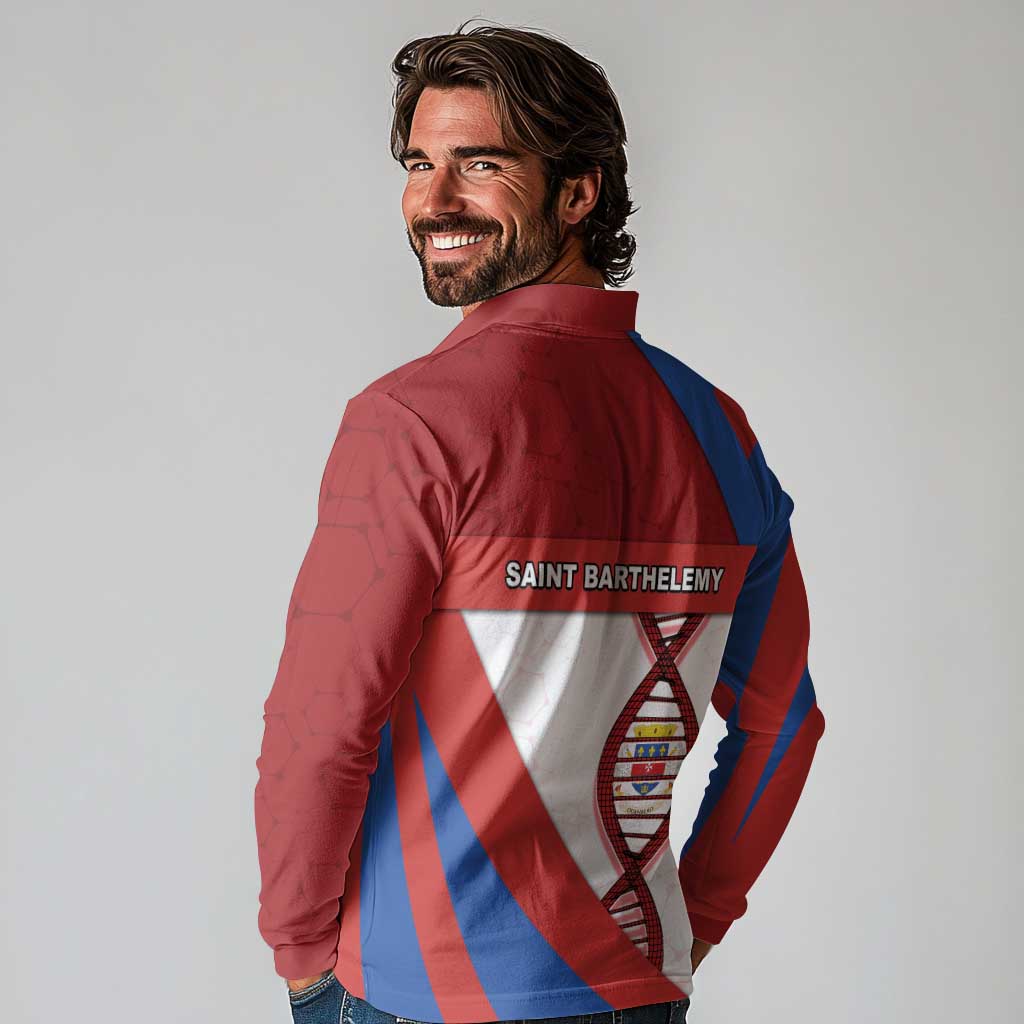 Saint Barthelemy Is In My DNA Long Sleeve Polo Shirt - Wonder Print Shop