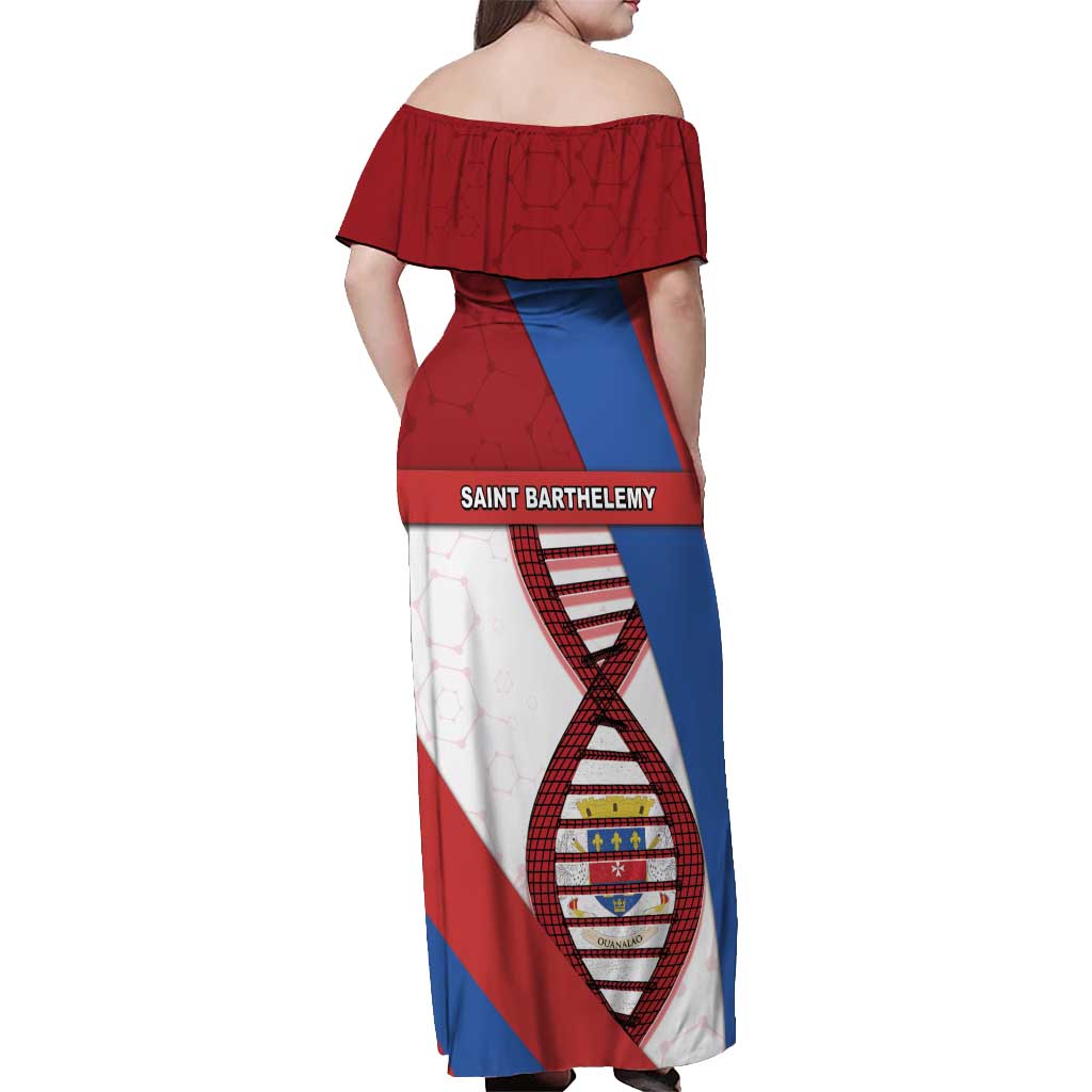 Saint Barthelemy Is In My DNA Off Shoulder Maxi Dress - Wonder Print Shop