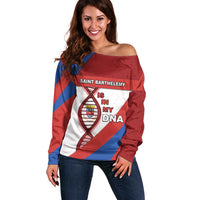 Saint Barthelemy Is In My DNA Off Shoulder Sweater - Wonder Print Shop