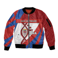 Saint Barthelemy Is In My DNA Sleeve Zip Bomber Jacket - Wonder Print Shop