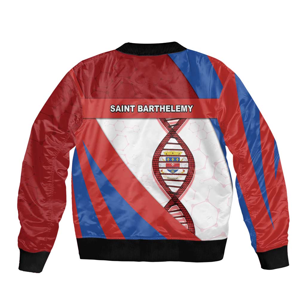 Saint Barthelemy Is In My DNA Sleeve Zip Bomber Jacket - Wonder Print Shop