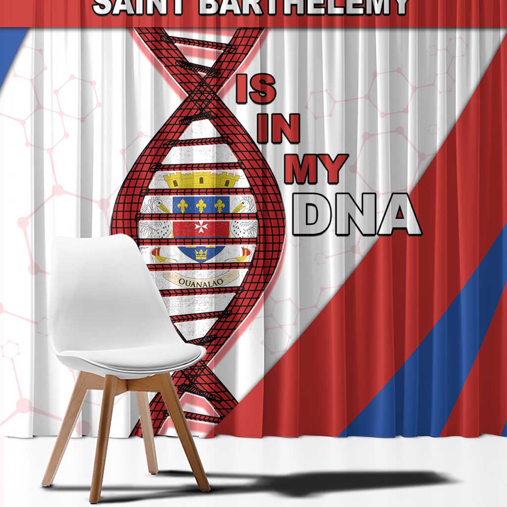 Saint Barthelemy Is In My DNA Window Curtain - Wonder Print Shop