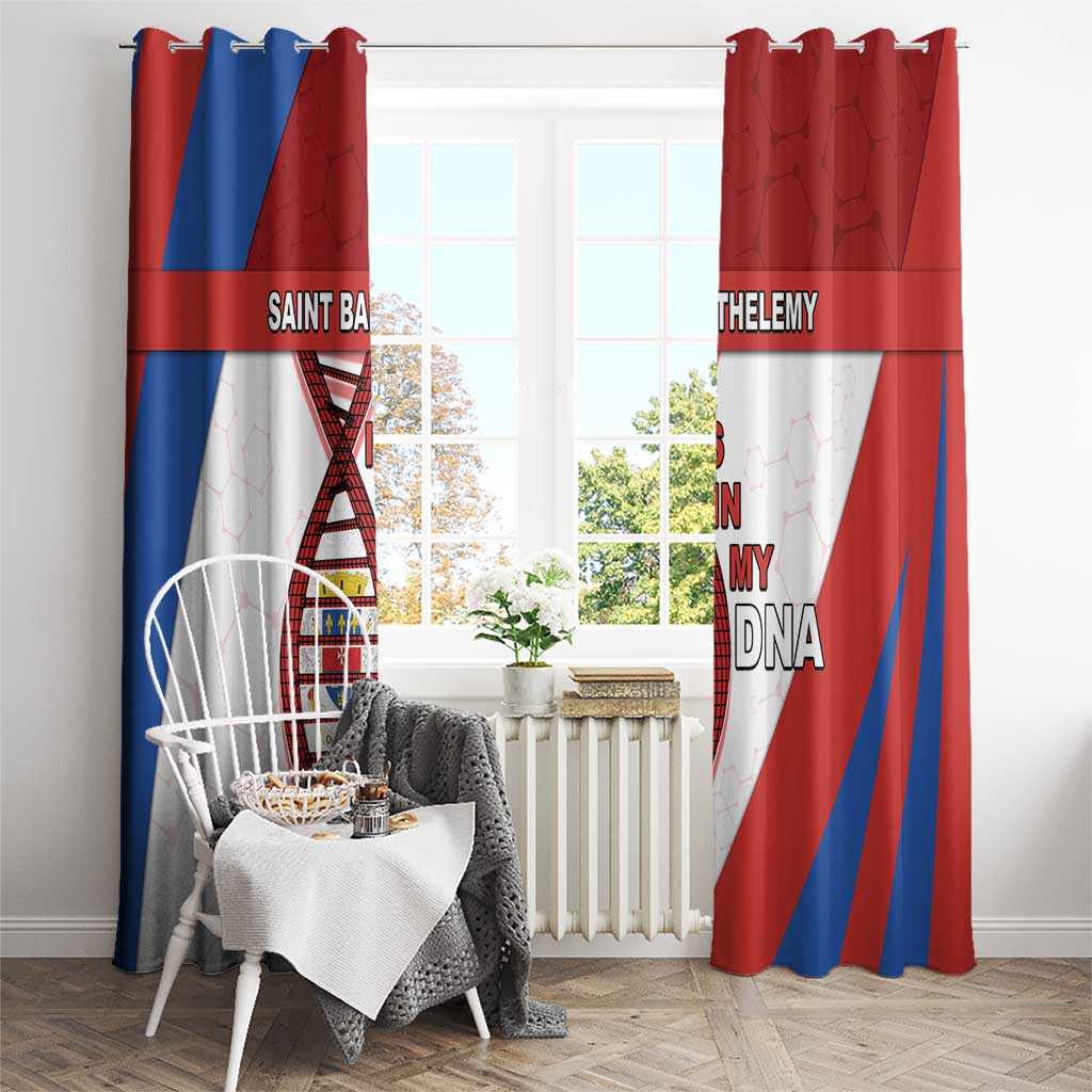 Saint Barthelemy Is In My DNA Window Curtain - Wonder Print Shop