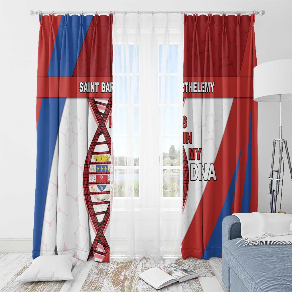 Saint Barthelemy Is In My DNA Window Curtain - Wonder Print Shop