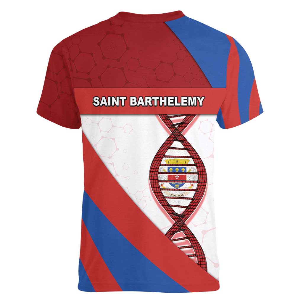 Saint Barthelemy Is In My DNA Women V-Neck T-Shirt - Wonder Print Shop