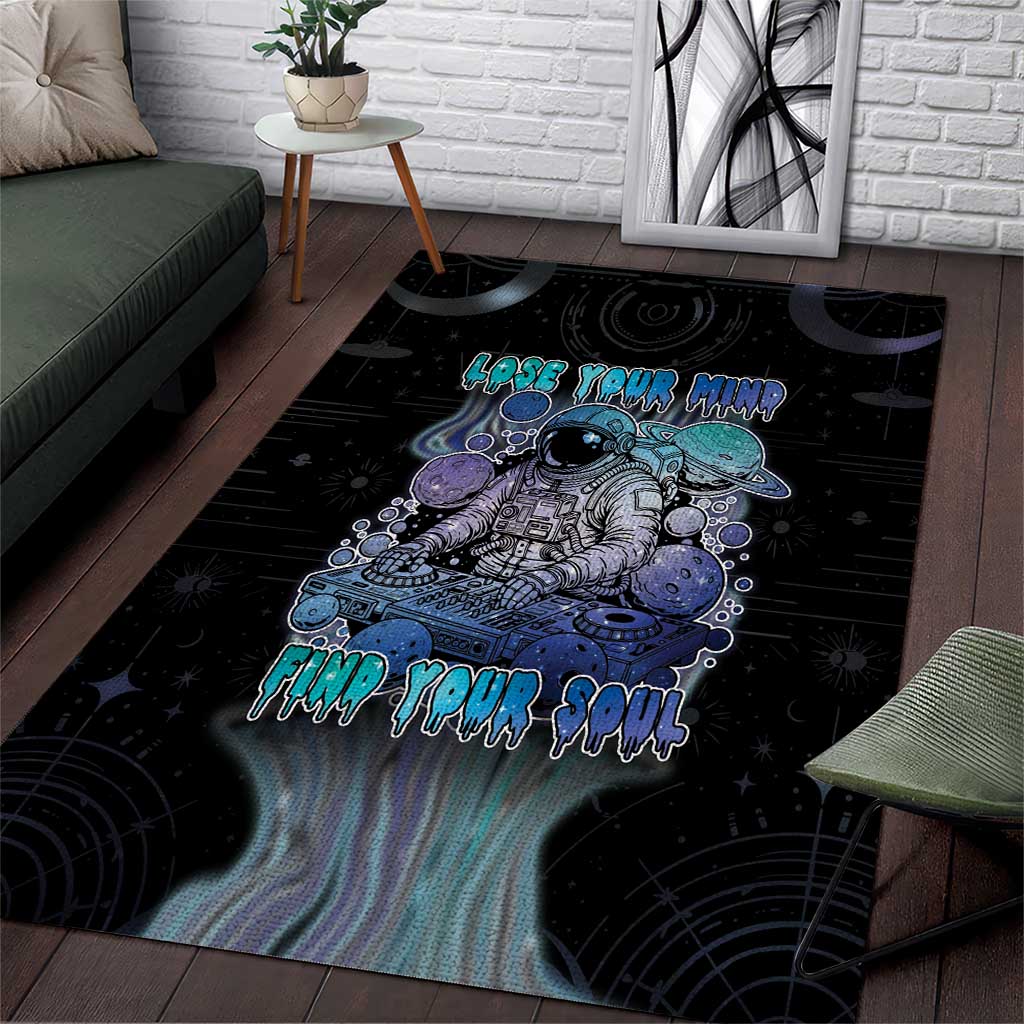 Astronaut Area Rug Love Your Mind Find Your Soul - Wonder Print Shop