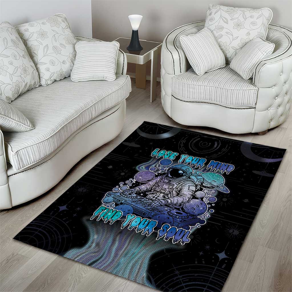 Astronaut Area Rug Love Your Mind Find Your Soul - Wonder Print Shop