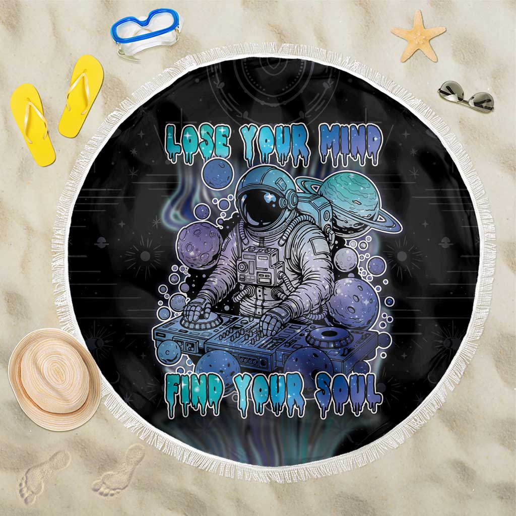 Astronaut Beach Blanket Love Your Mind Find Your Soul - Wonder Print Shop