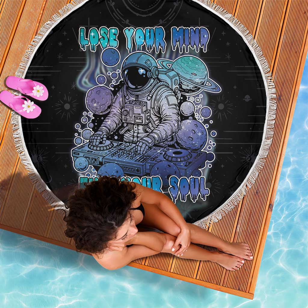 Astronaut Beach Blanket Love Your Mind Find Your Soul - Wonder Print Shop