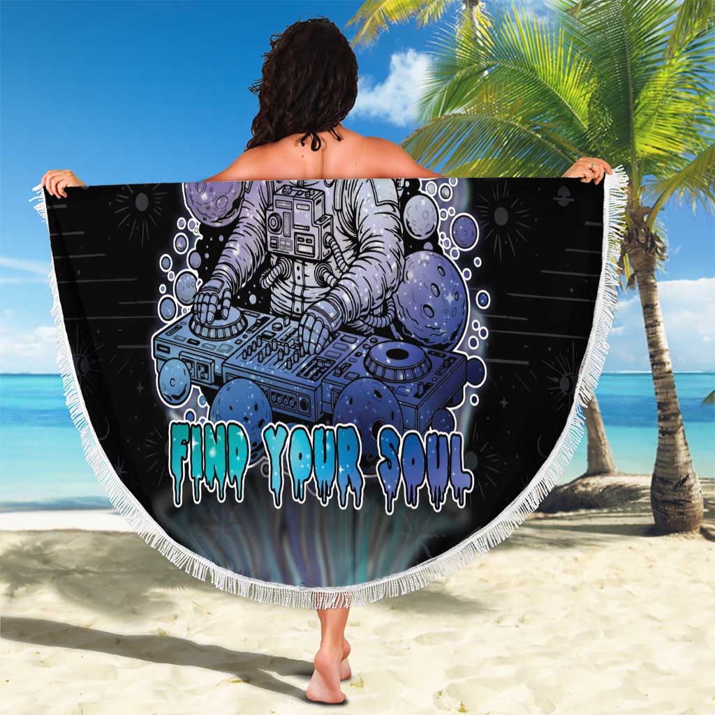 Astronaut Beach Blanket Love Your Mind Find Your Soul - Wonder Print Shop