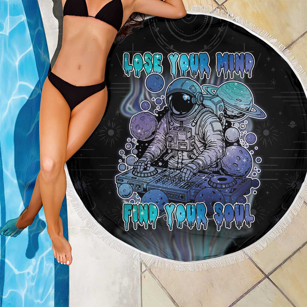 Astronaut Beach Blanket Love Your Mind Find Your Soul - Wonder Print Shop