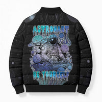 Astronaut Bomber Puffer Jacket Love Your Mind Find Your Soul - Wonder Print Shop
