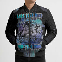 Astronaut Bomber Puffer Jacket Love Your Mind Find Your Soul - Wonder Print Shop