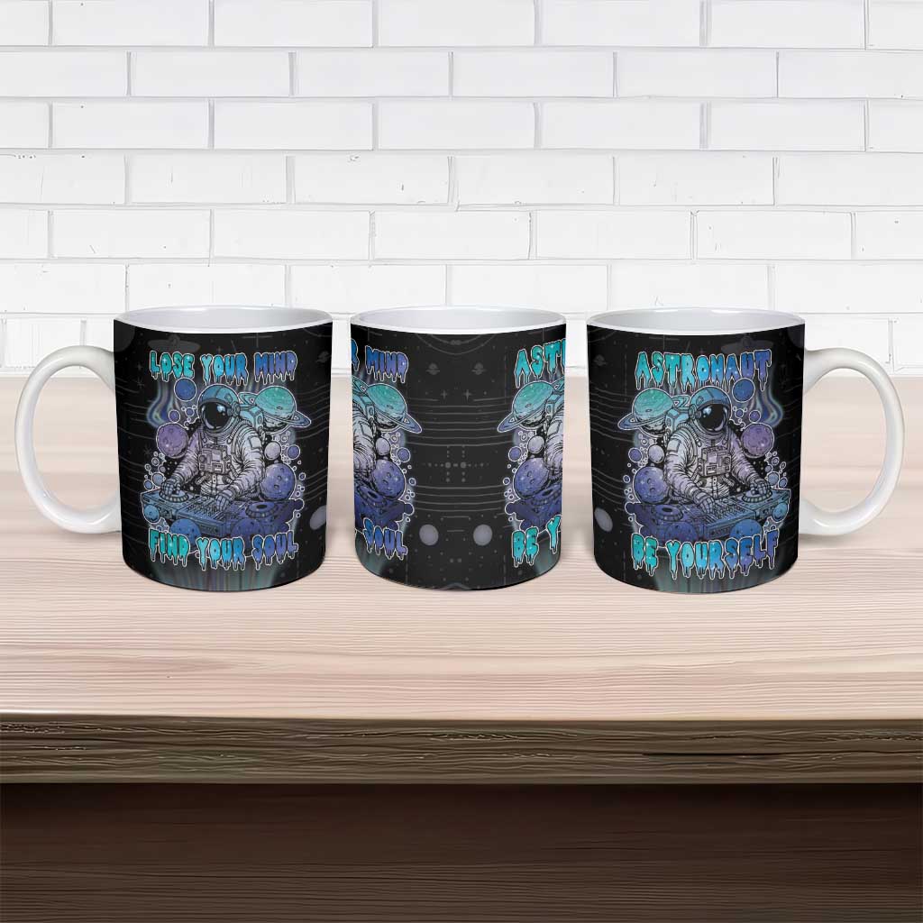 Astronaut Ceramic Mug Love Your Mind Find Your Soul - Wonder Print Shop