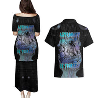 Astronaut Couples Matching Puletasi and Hawaiian Shirt Love Your Mind Find Your Soul - Wonder Print Shop