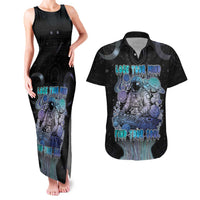Astronaut Couples Matching Tank Maxi Dress and Hawaiian Shirt Love Your Mind Find Your Soul - Wonder Print Shop