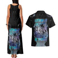 Astronaut Couples Matching Tank Maxi Dress and Hawaiian Shirt Love Your Mind Find Your Soul - Wonder Print Shop