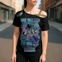 Astronaut Cross Shoulder Shirt Love Your Mind Find Your Soul - Wonder Print Shop