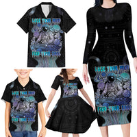 Astronaut Family Matching Long Sleeve Bodycon Dress and Hawaiian Shirt Love Your Mind Find Your Soul - Wonder Print Shop